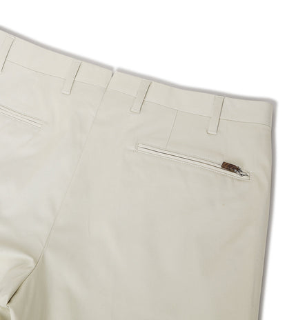 Beige stretch cotton trousers