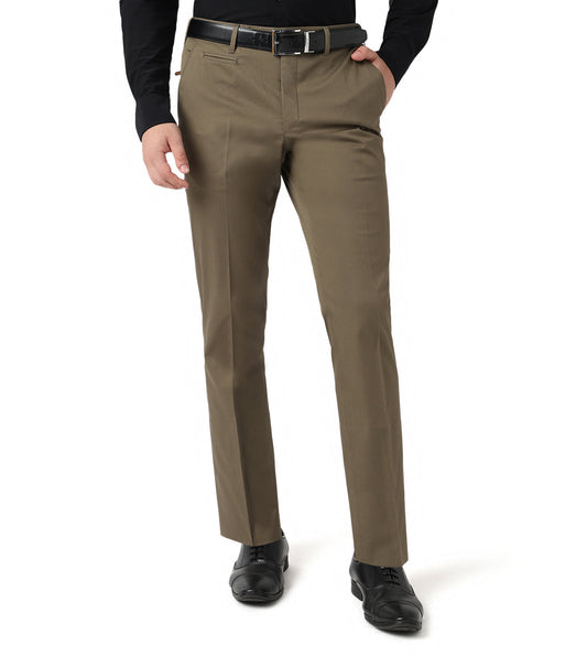 Olive Green stretch cotton trousers