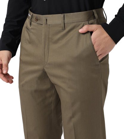 Olive Green stretch cotton trousers