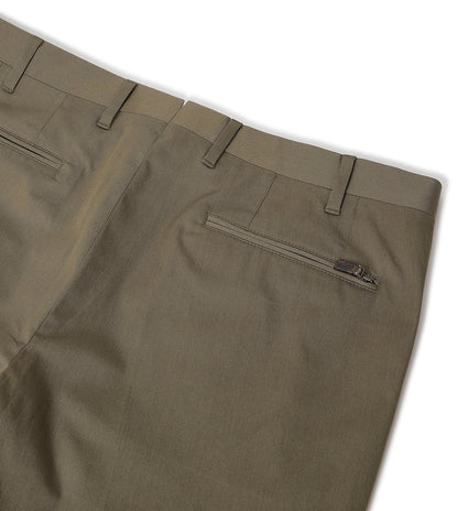 Olive Green stretch cotton trousers