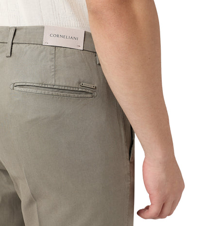 Beige stretch gabardine trousers