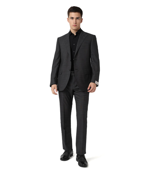 Dark Charcoal Grey Wool Suit