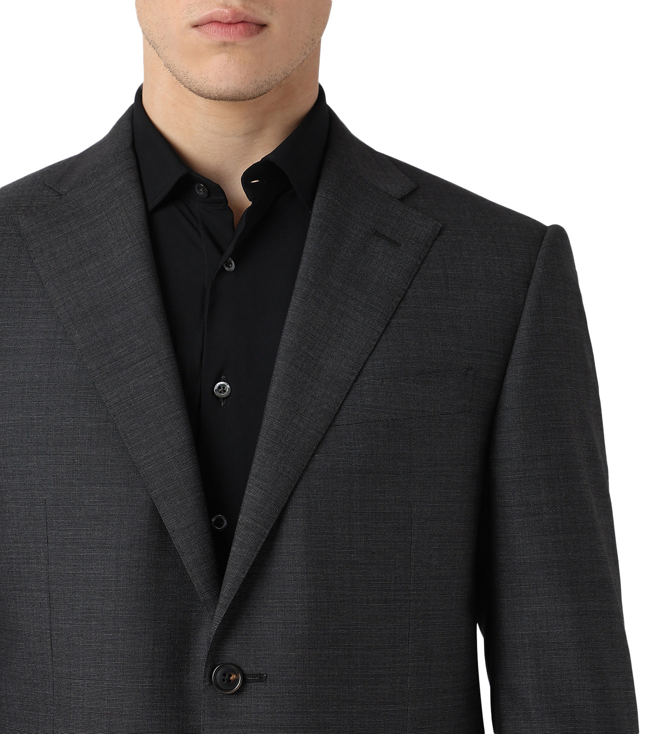 Corneliani Dark Charcoal Grey Wool Suit