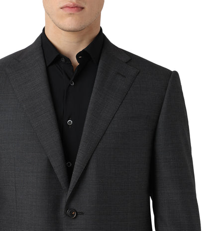 Corneliani Dark Charcoal Grey Wool Suit