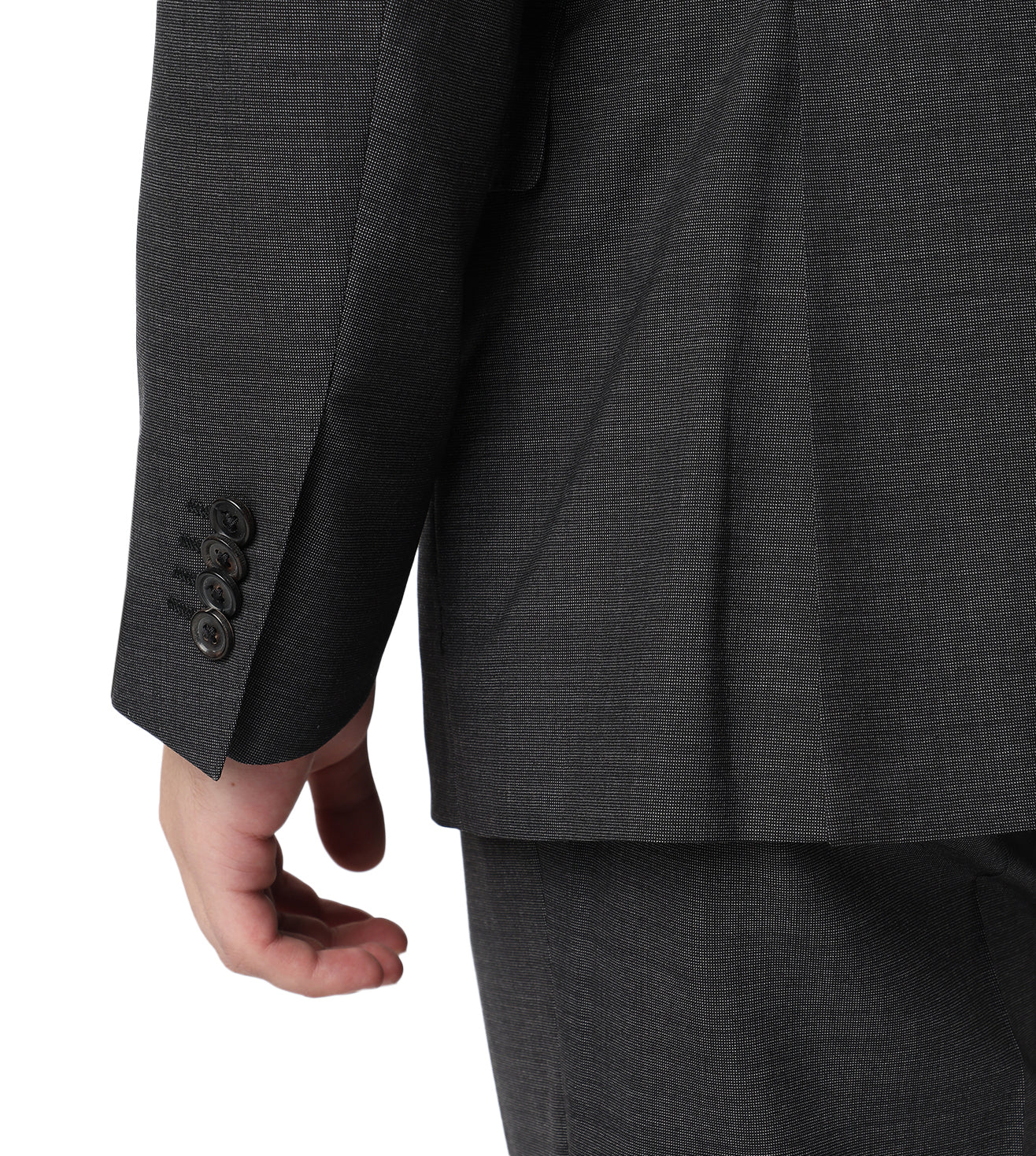 Corneliani Dark Charcoal Grey Wool Suit