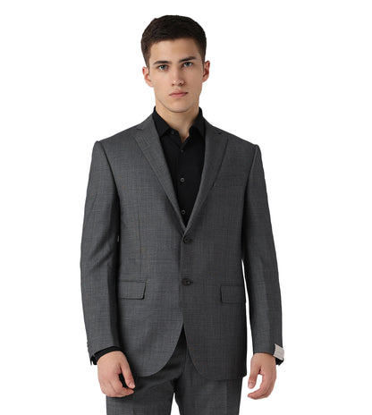 Corneliani Elegant Charcol Grey Wool Suit