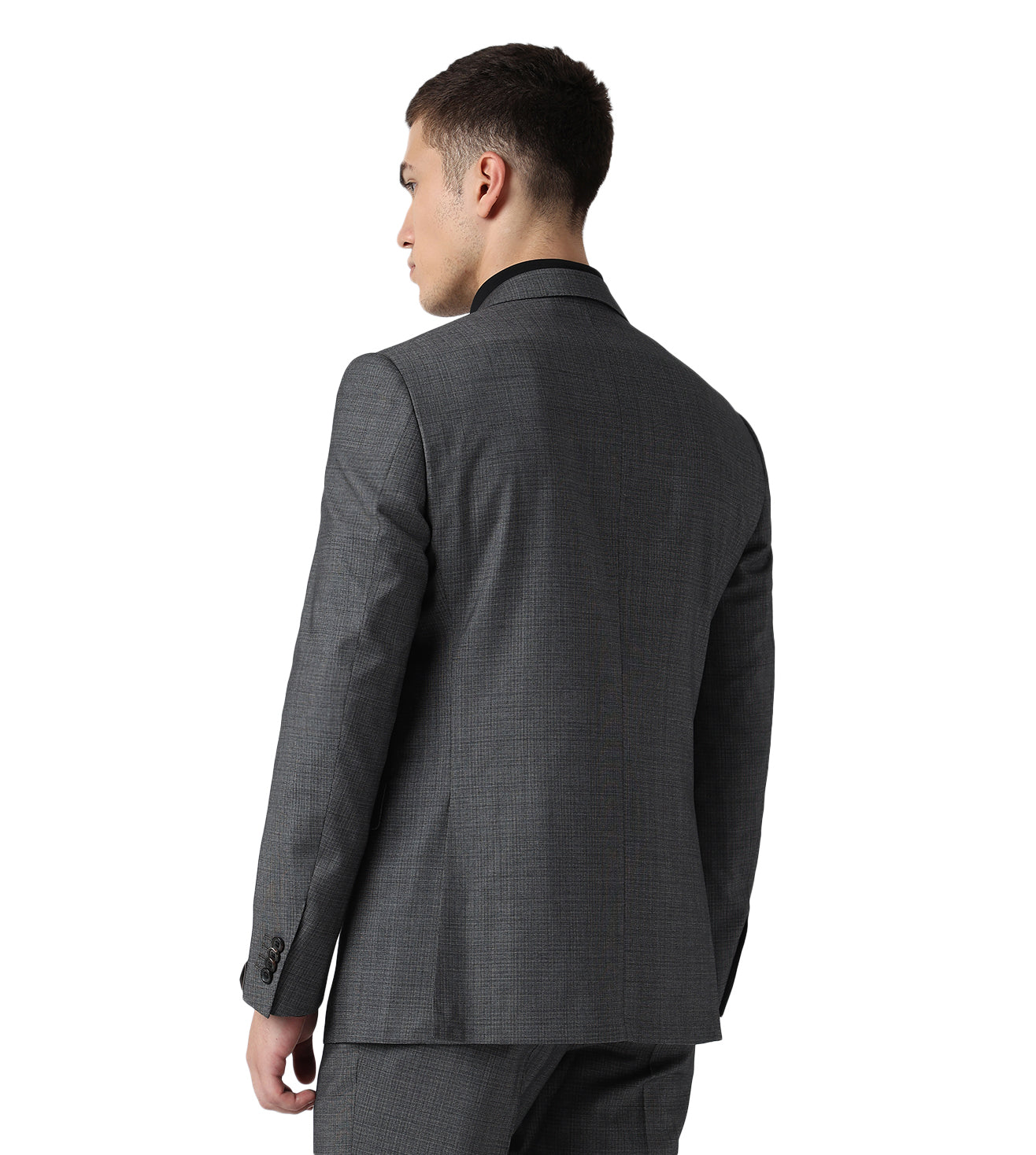 Corneliani Elegant Charcol Grey Wool Suit