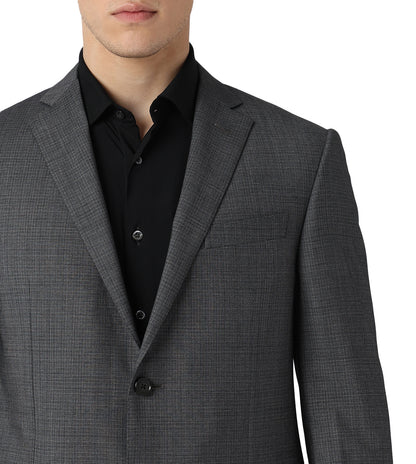 Corneliani Elegant Charcol Grey Wool Suit