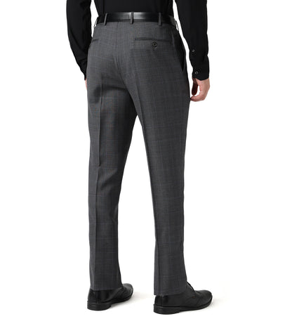 Corneliani Plaid Charcoal Grey Wool Suit
