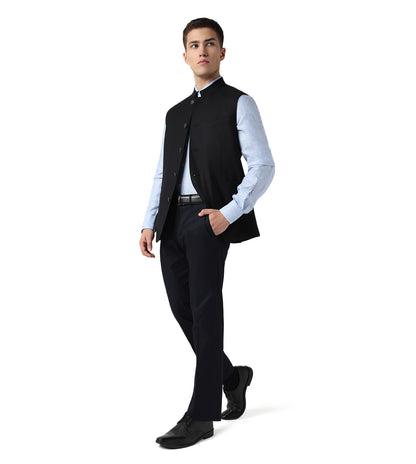 Corneliani Sleeveless Black Court Jacket