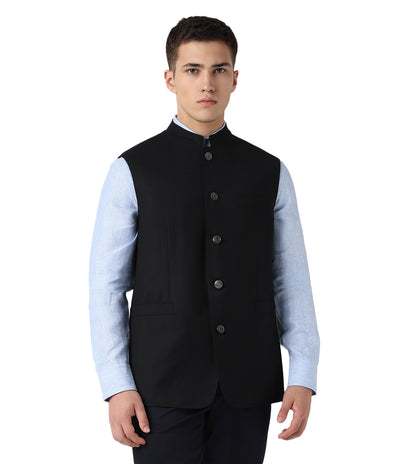 Corneliani Sleeveless Black Court Jacket