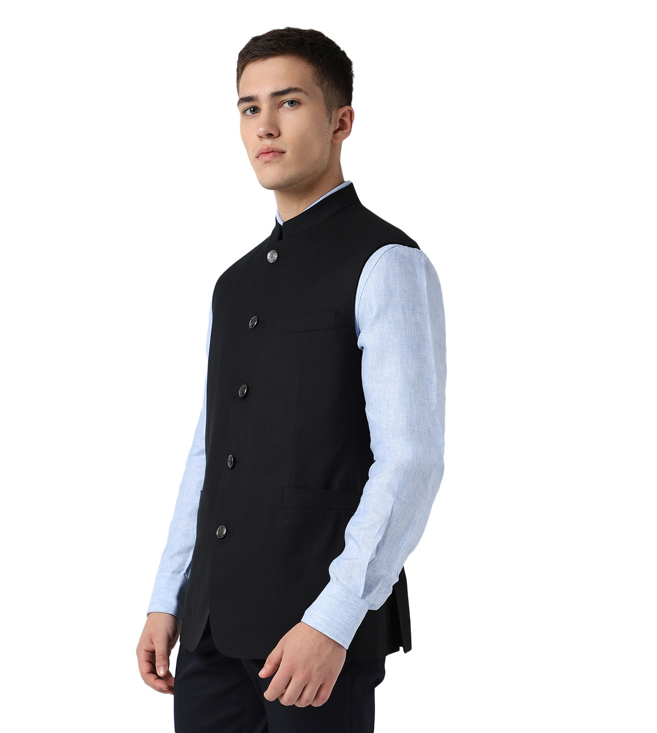 Corneliani Sleeveless Black Court Jacket