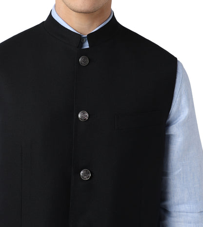Corneliani Sleeveless Black Court Jacket