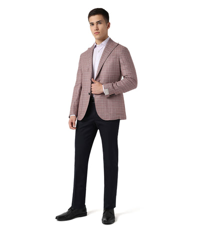 Corneliani Pink two-button silk and wool jacket