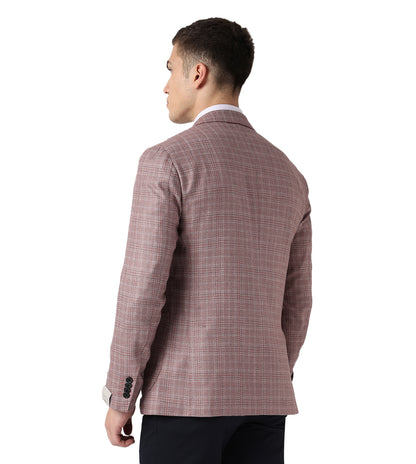 Corneliani Pink two-button silk and wool jacket