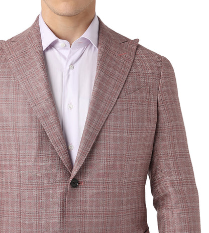 Corneliani Pink two-button silk and wool jacket