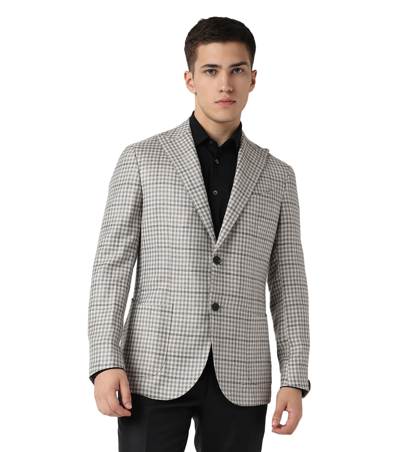 Corneliani Grey 2 buttoned Jacket Virgin Wool and Silk