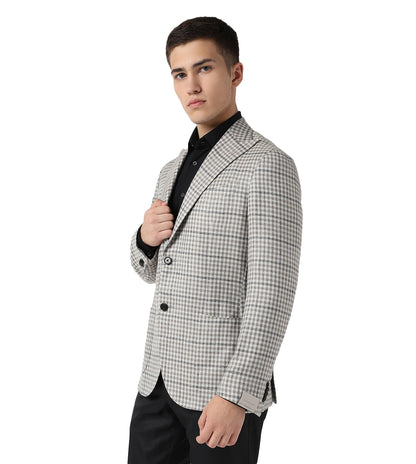 Corneliani Grey 2 buttoned Jacket Virgin Wool and Silk
