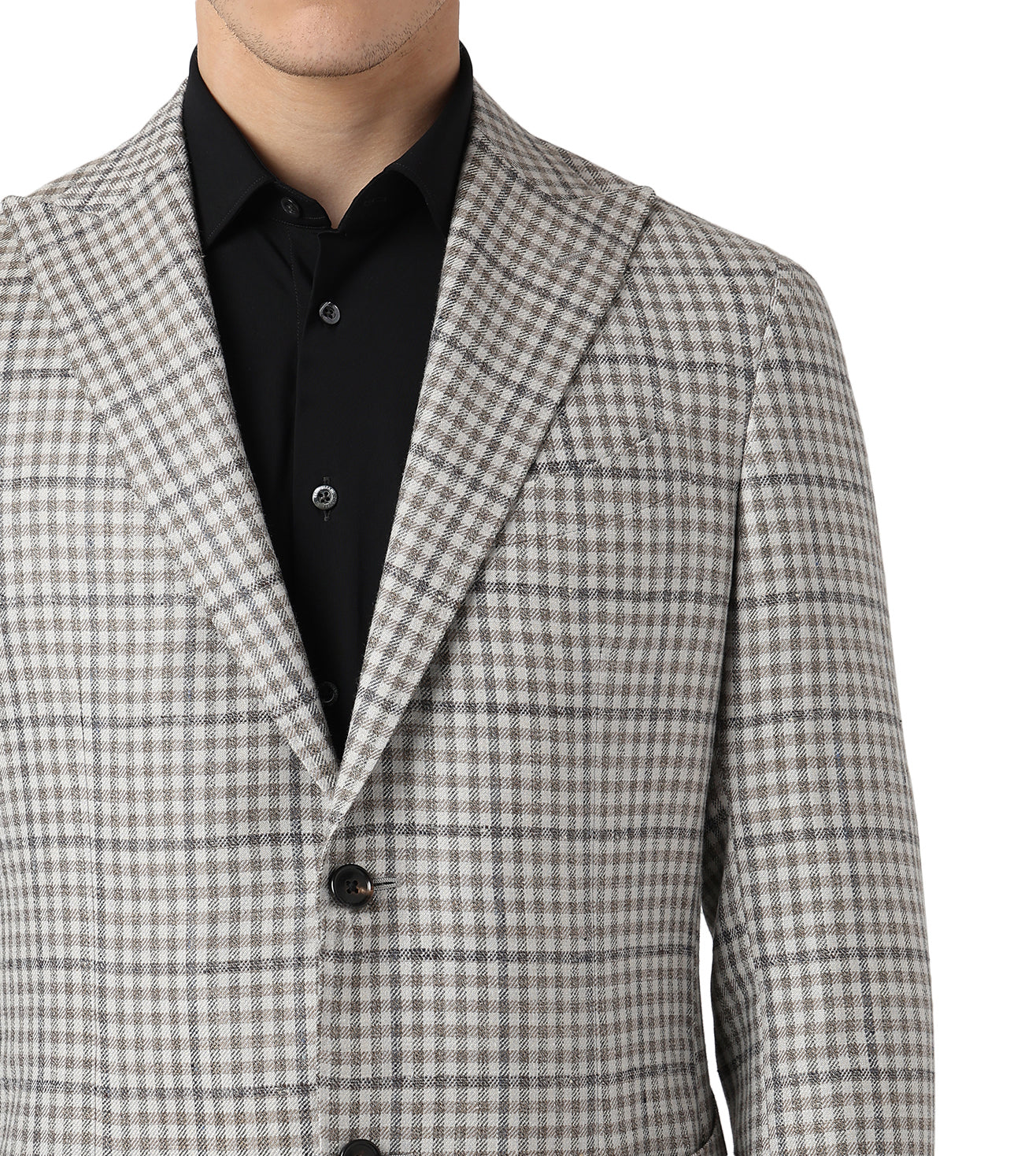 Corneliani Grey 2 buttoned Jacket Virgin Wool and Silk