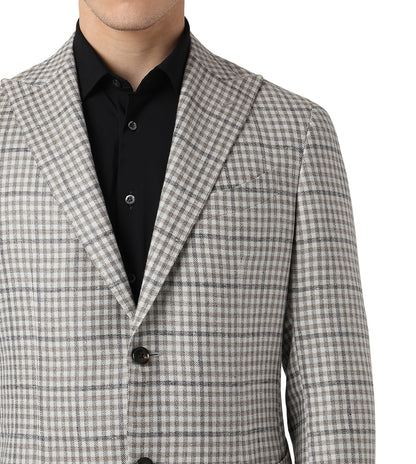 Corneliani Grey 2 buttoned Jacket Virgin Wool and Silk
