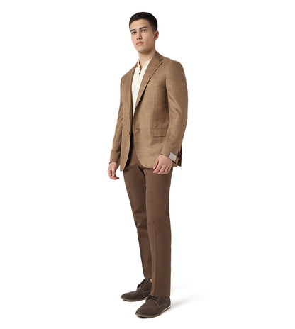 Corneliani Burnt Sienna Two-Button Modal Jacket