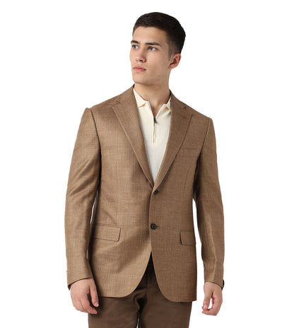 Corneliani Burnt Sienna Two-Button Modal Jacket