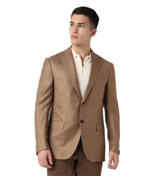 Burnt Sienna Two-Button Modal Jacket