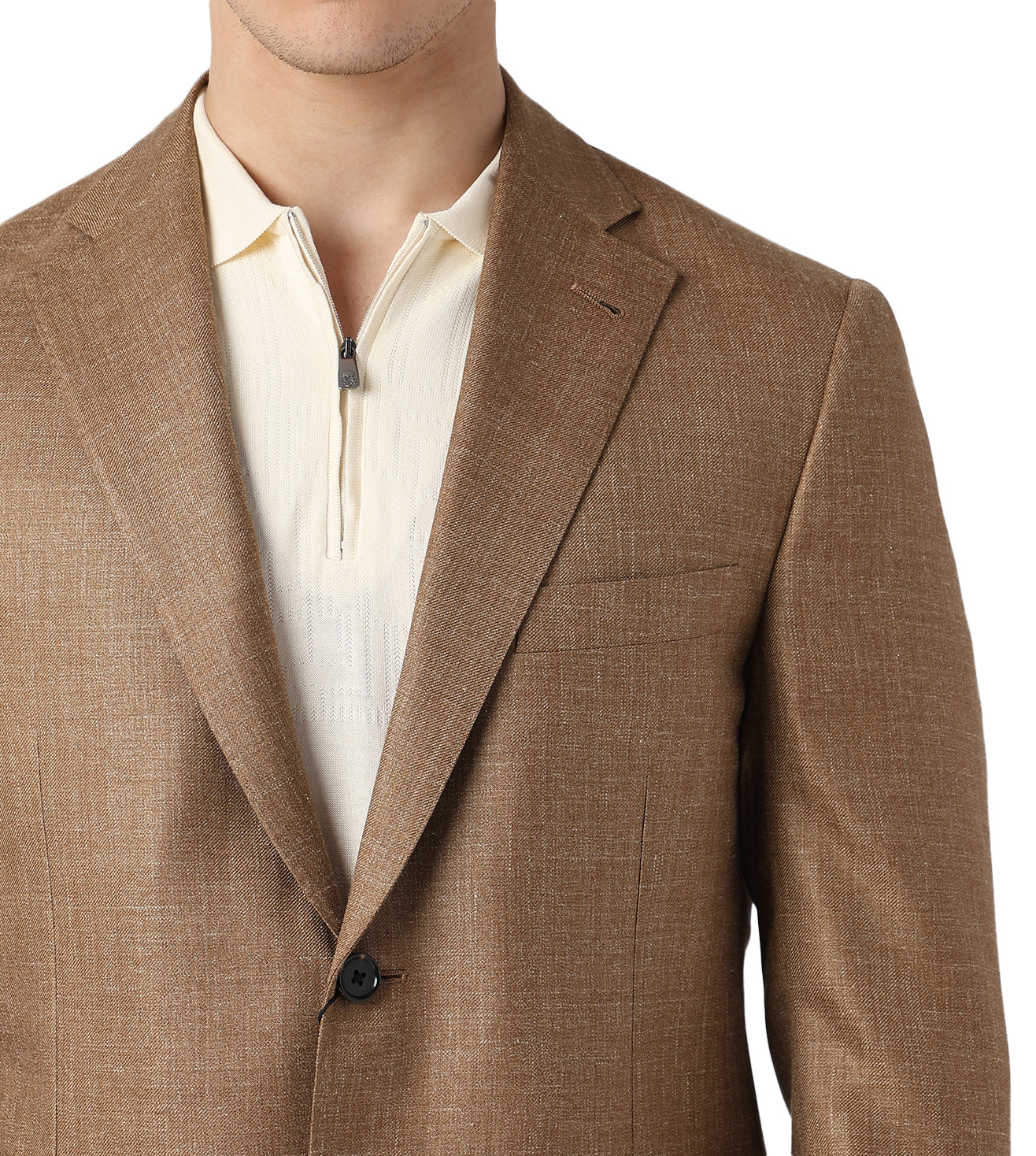 Corneliani Burnt Sienna Two-Button Modal Jacket