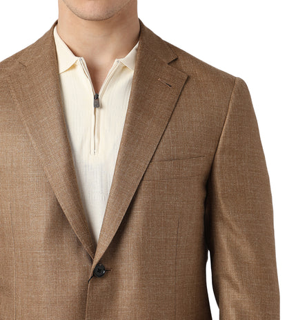 Corneliani Burnt Sienna Two-Button Modal Jacket