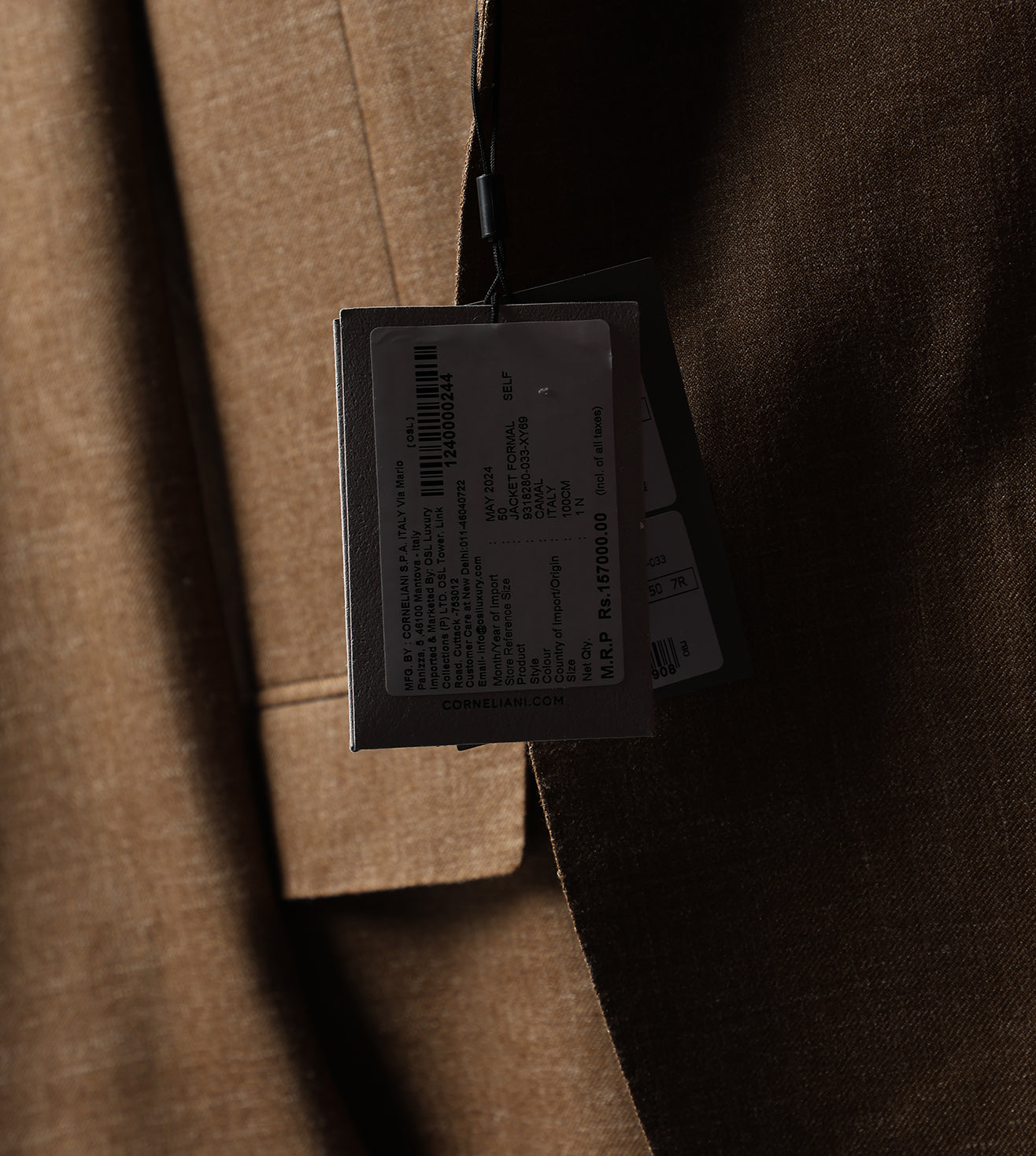 Corneliani Burnt Sienna Two-Button Modal Jacket