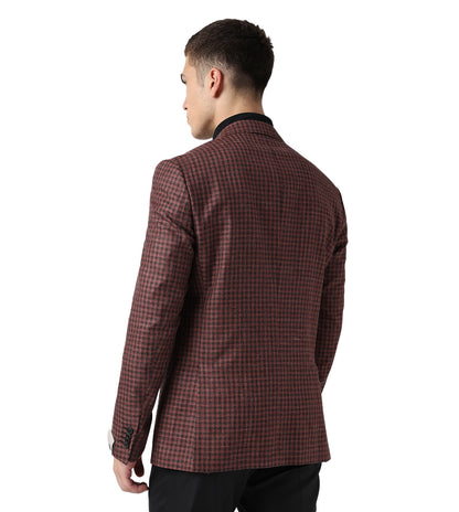 Corneliani Rusted Red 2 buttoned Jacket Virgin Wool and silk