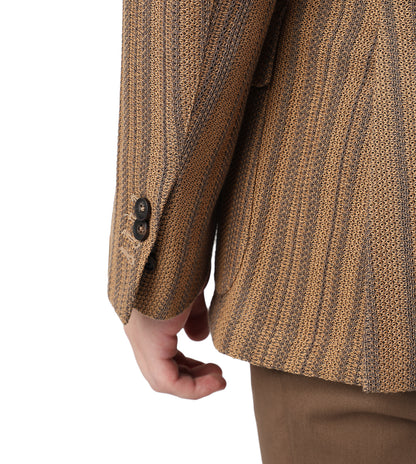 Corneliani Light Brown Knitted Casual Jacket