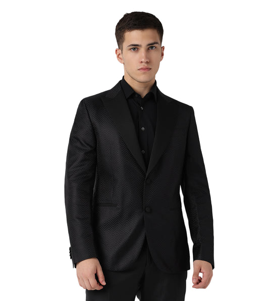 Black Silk  tuxedo jacket
