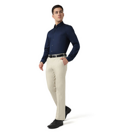 Corneliani Navy Blue Textured Technical Fabric Shirt