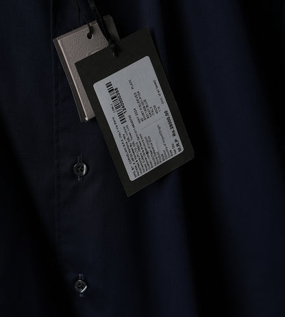 Corneliani Navy Blue Textured Technical Fabric Shirt