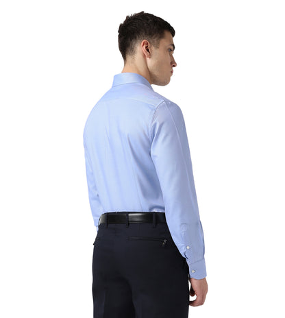 Corneliani Light Blue Textured Technical Fabric Shirt