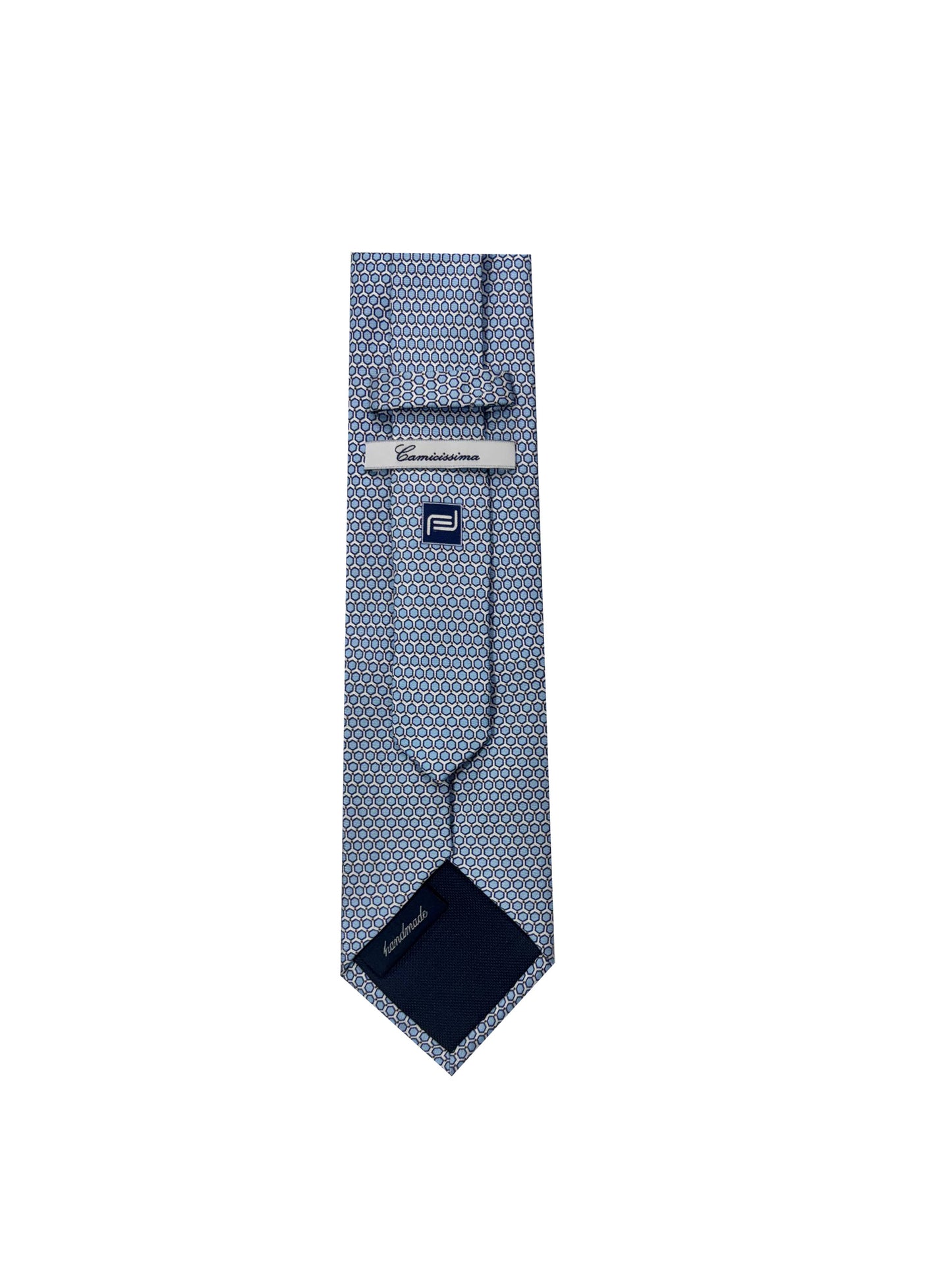 Camicissima Men's 100% Silk Tie - WHITE