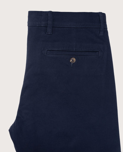 Camicissima Dark Blue Cotton Twill Chino Trousers