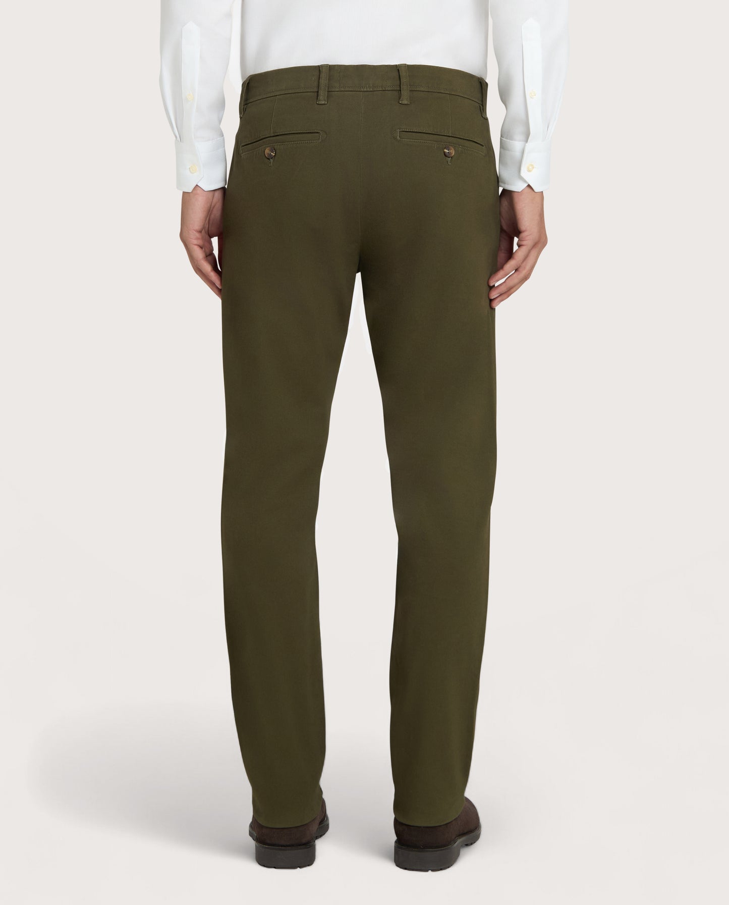 Camicissima Military Green Cotton Twill Chino Trousers