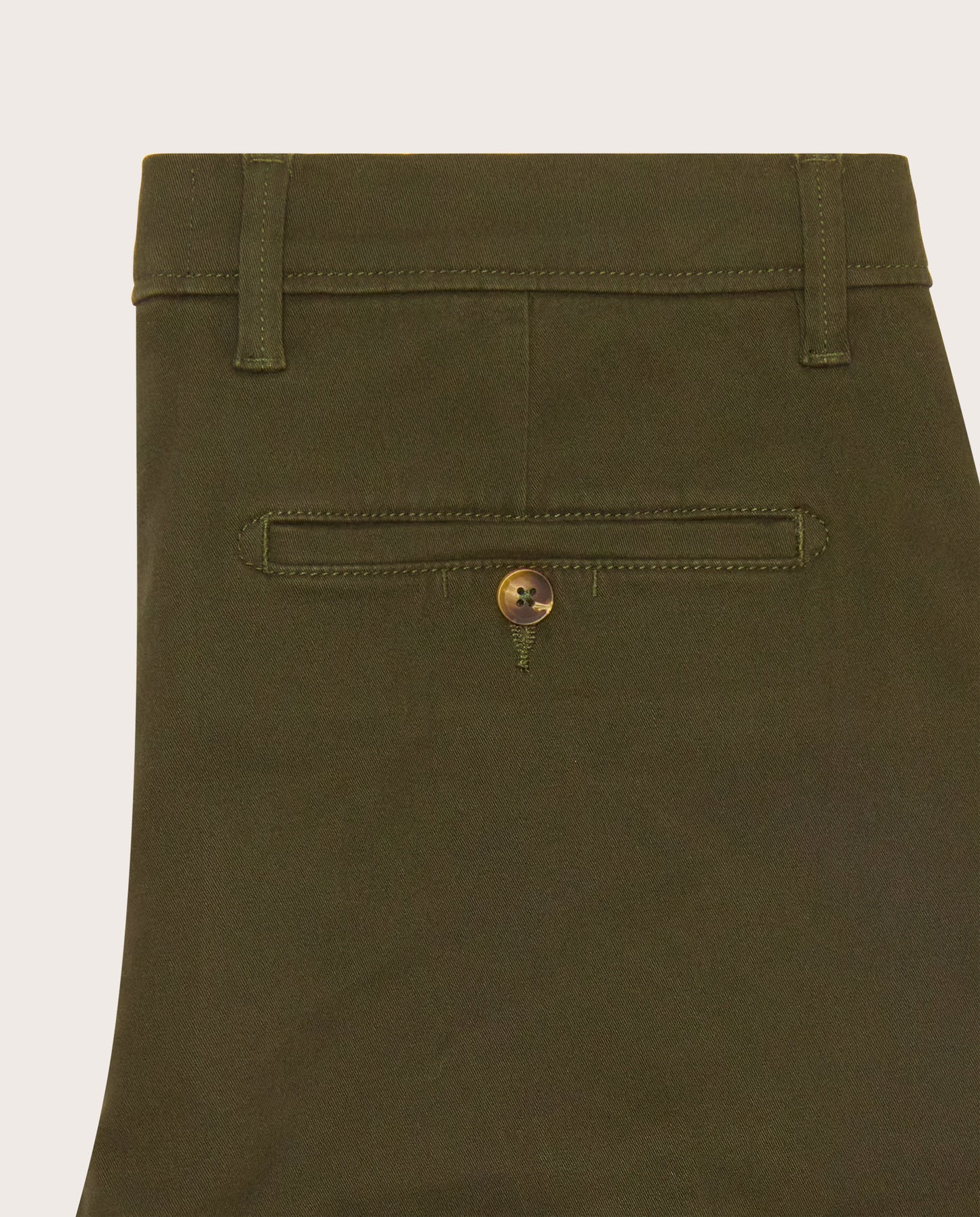 Camicissima Military Green Cotton Twill Chino Trousers