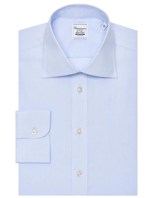 Camicissima Men’s Regular Fit White Shirt – Non-Iron Permanent | Full Sleeves