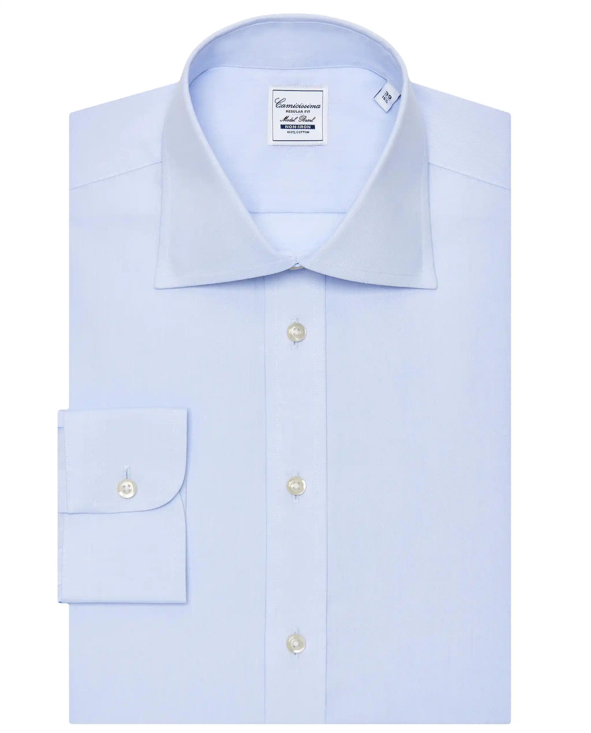 Camicissima Men’s Regular Fit Light Blue Shirt – Non-Iron Permanent | Full Sleeves