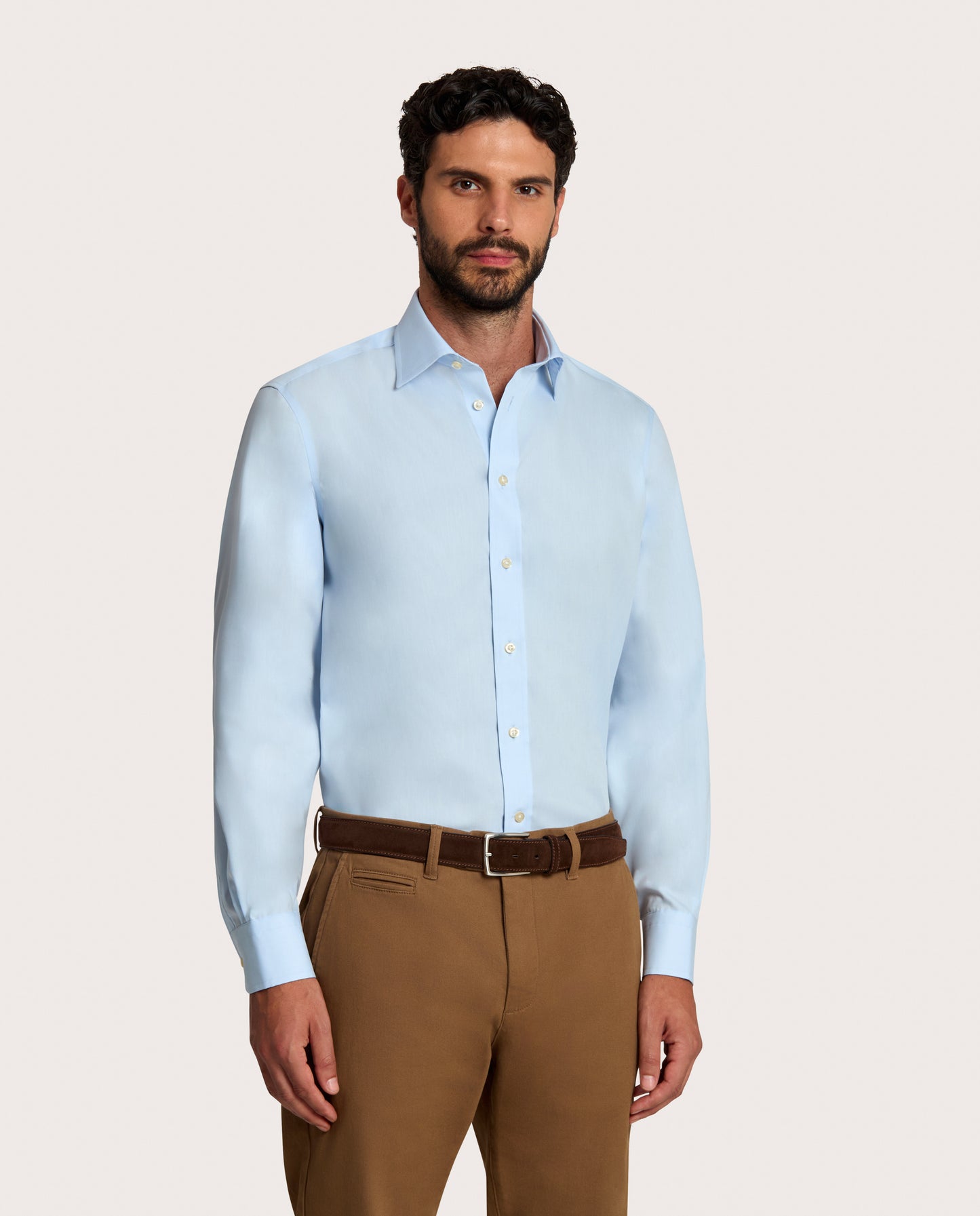 Camicissima Non-Iron Light Blue Regular Fit Cotton Shirt