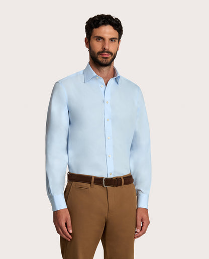 Camicissima Non-Iron Light Blue Regular Fit Cotton Shirt