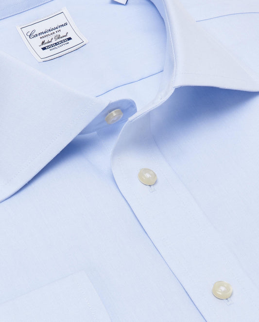 Camicissima Men’s Regular Fit Light Blue Shirt – Non-Iron Permanent | Full Sleeves