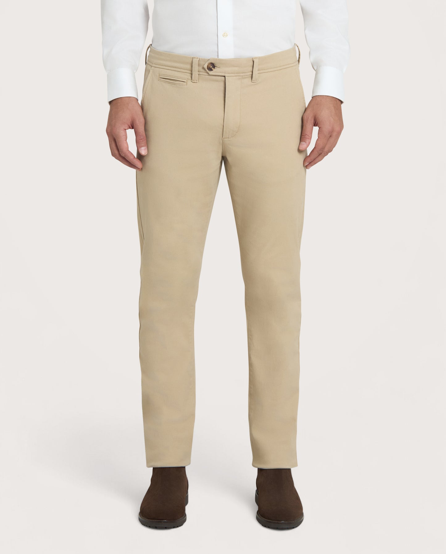 Camicissima Beige Cotton Twill Chino Trousers