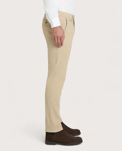 Camicissima Beige Cotton Twill Chino Trousers