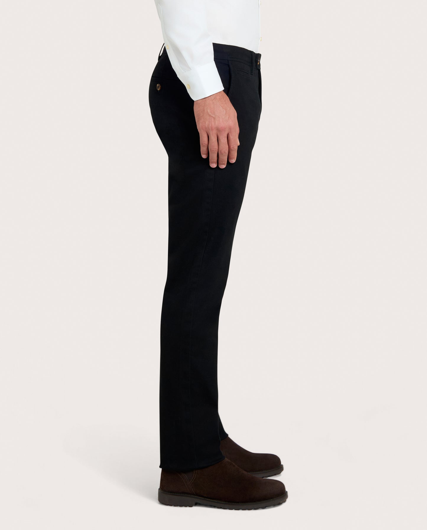 Camicissima Black Cotton Twill Chino Trousers