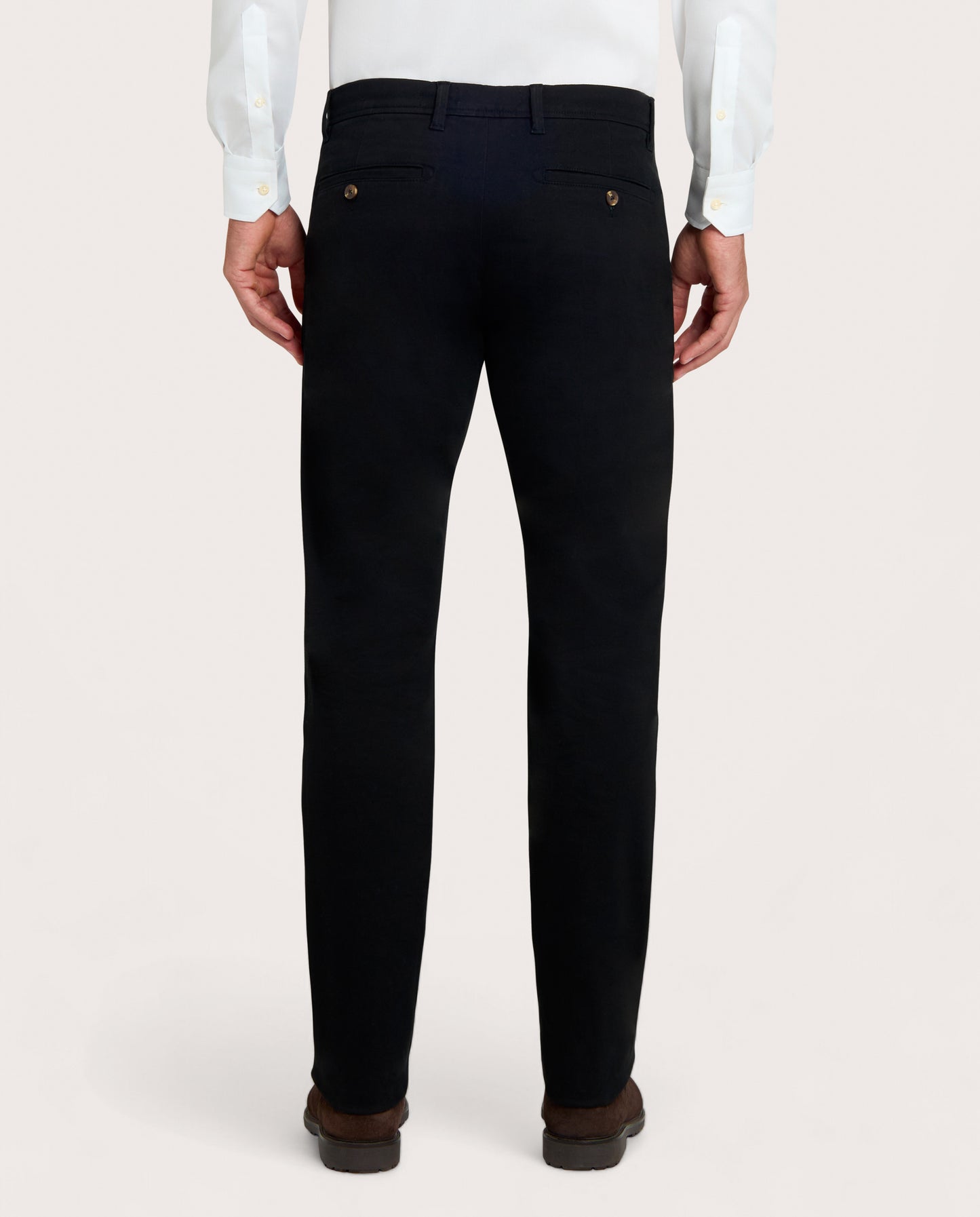 Camicissima Black Cotton Twill Chino Trousers