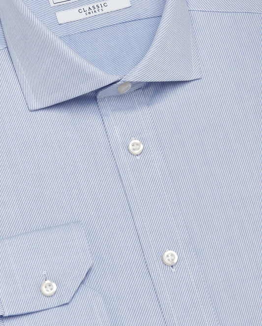 Camicissima Men’s Slim Fit Twill Shirt – Light Blue | Classic Full Sleeves